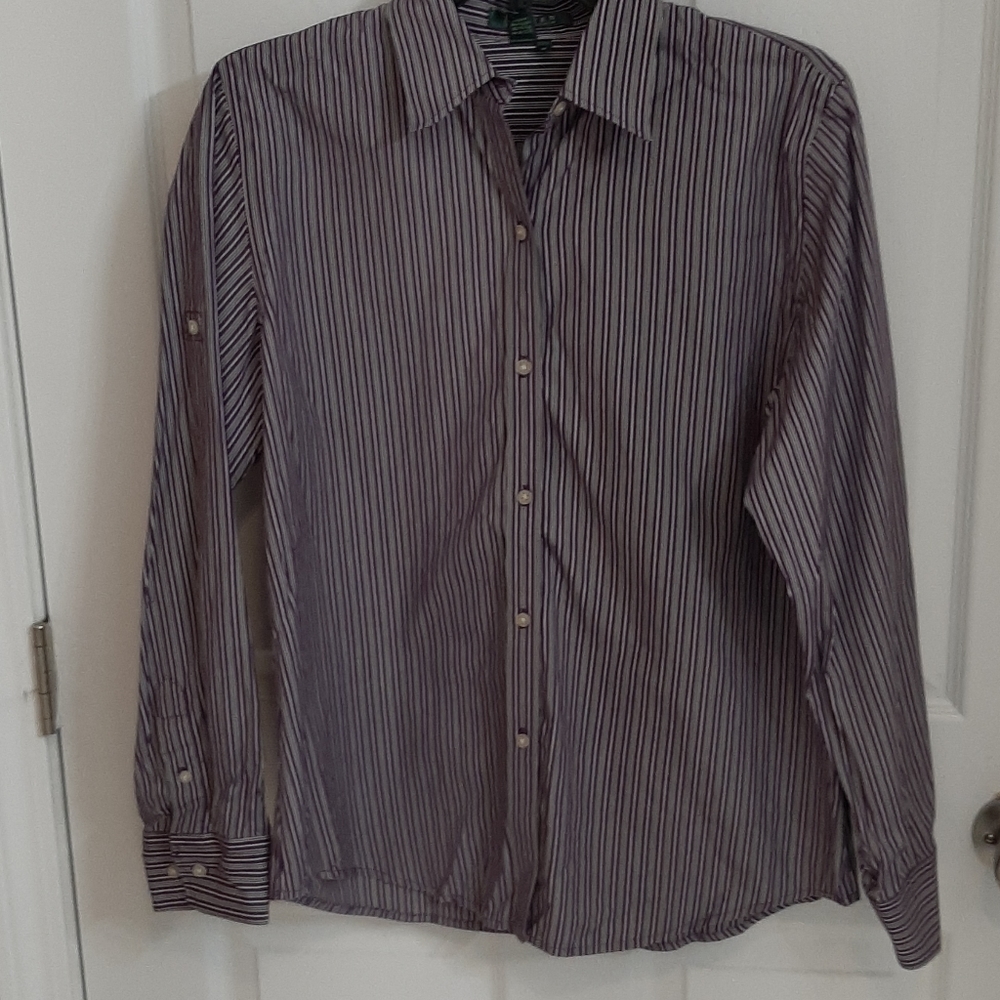 Purple Striped Lauren Ralph Lauren Longsleeve Button Down